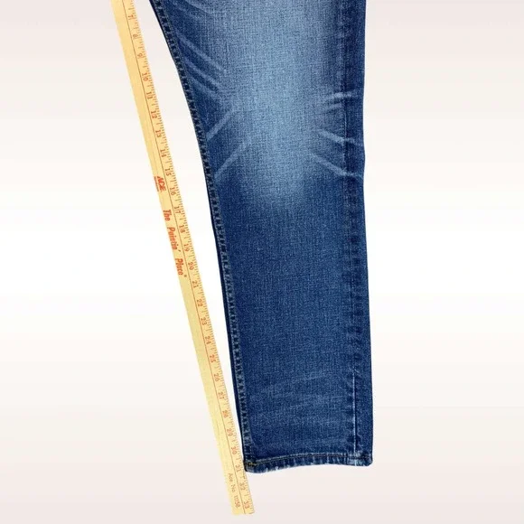 The Stronghold Selvedge Jeans Mens 36x31 Blue Relaxed Tapered Button Fly Stretch - Picture 6 of 16